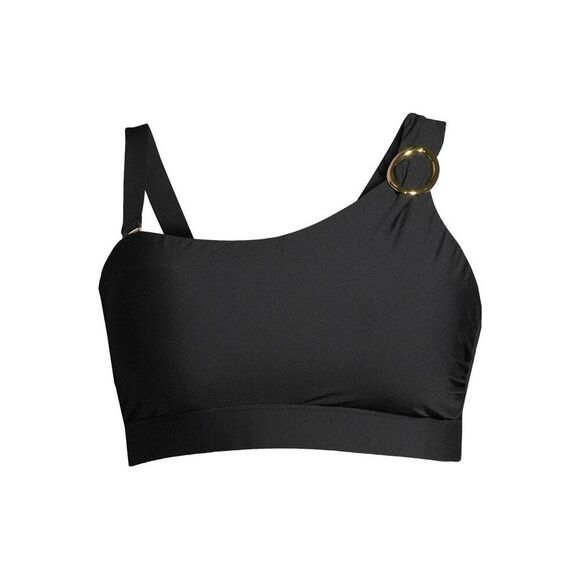 Time and Tru Other - Black One Should Bikini Swimsuit Top    8144  NWT Boutique